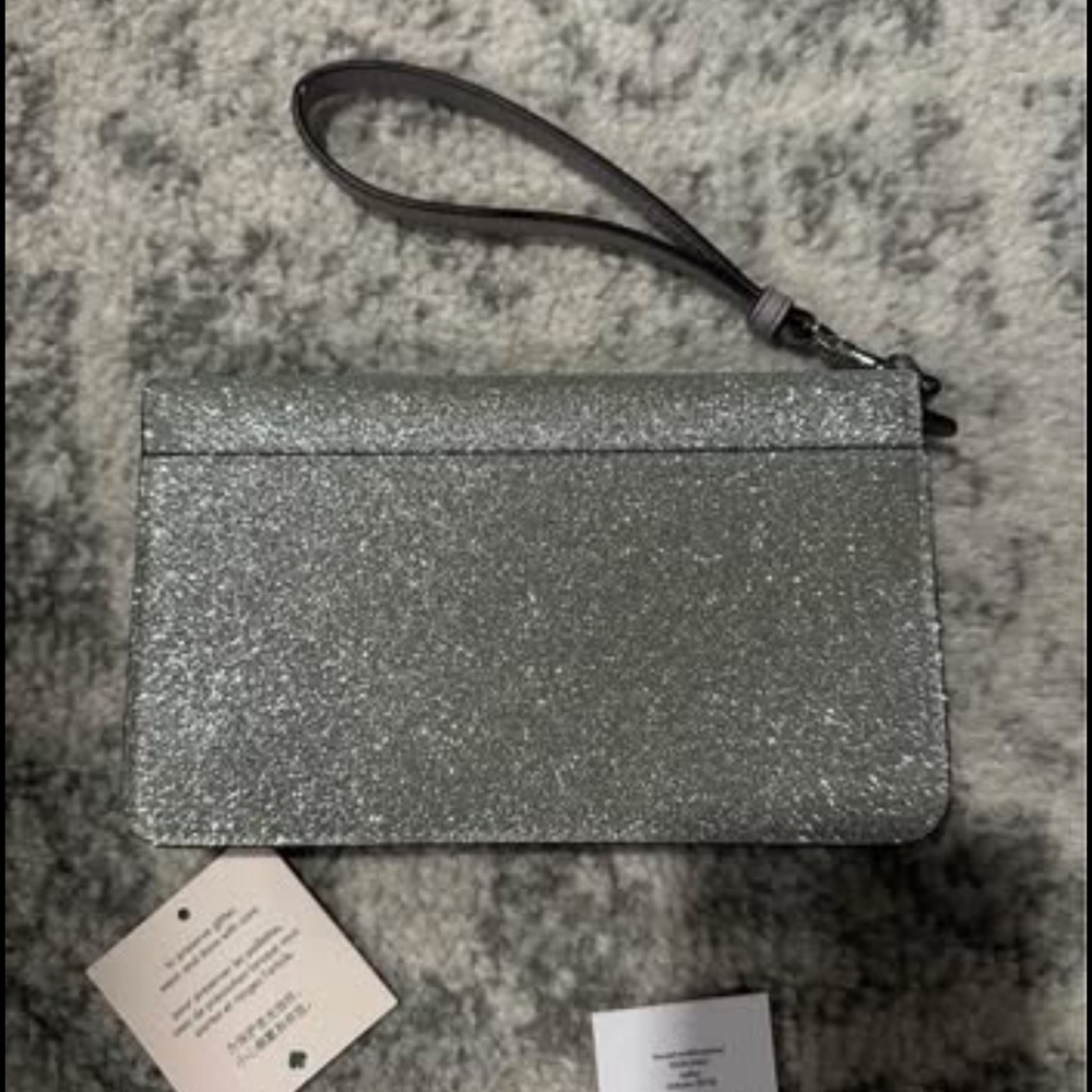 Kate Spade Glitter Wristlet - Silver - Picture 4 of 6